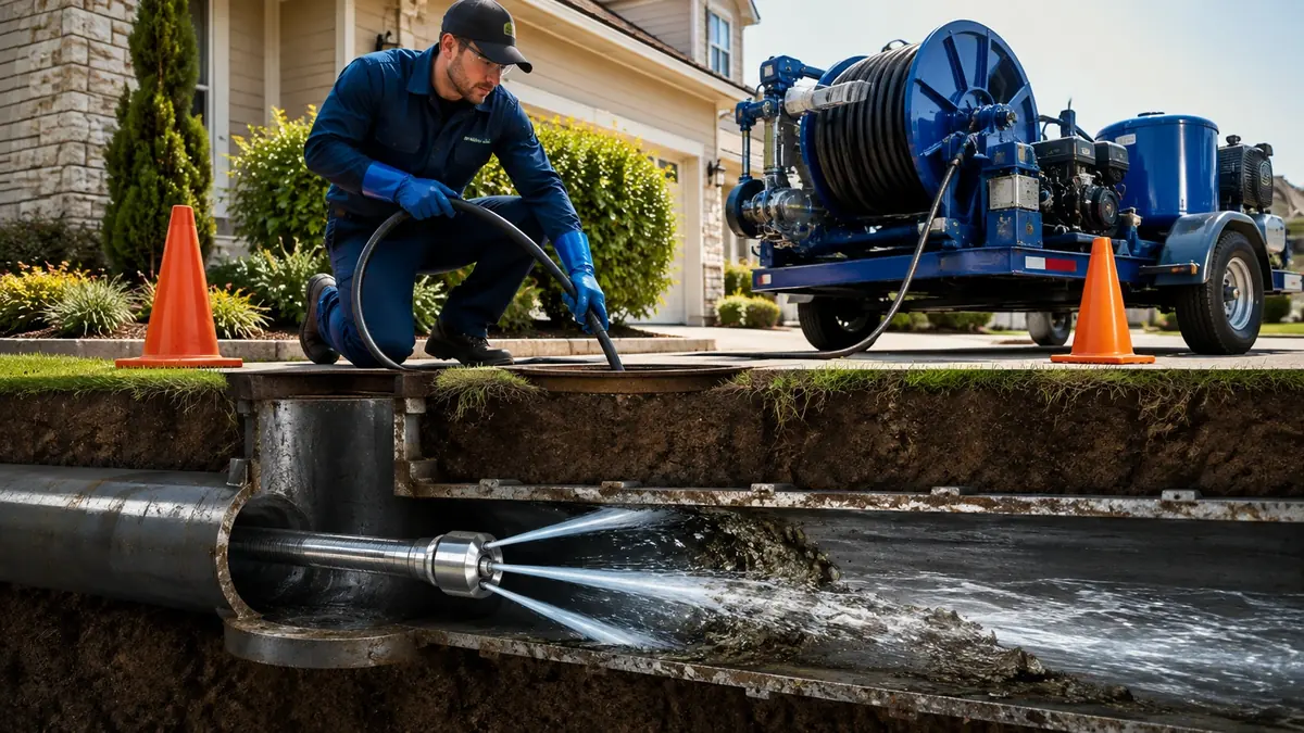 Main Sewer Line Hydro Jet Cleaning in Shandon