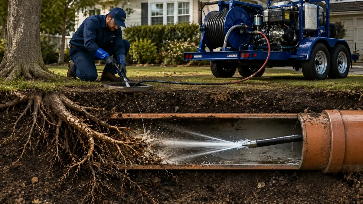 Tree Root Removal with Hydro Jetting in Shandon